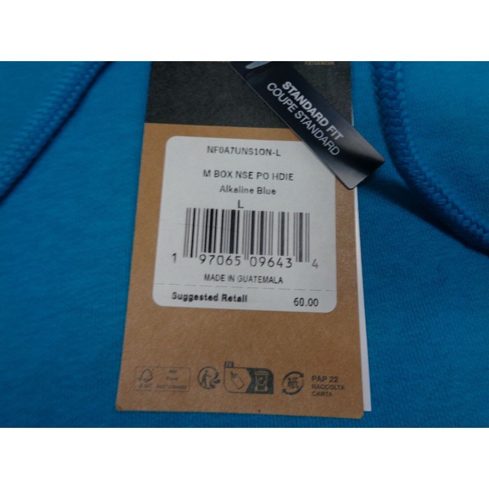 The North Face Box Hoodie Mens L Blue NSE Pullover Sweater Workout Running - Picture 7 of 10